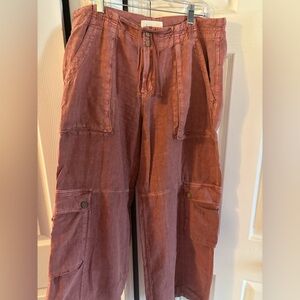 Women’s wide leg  Pink Cargo Pants
